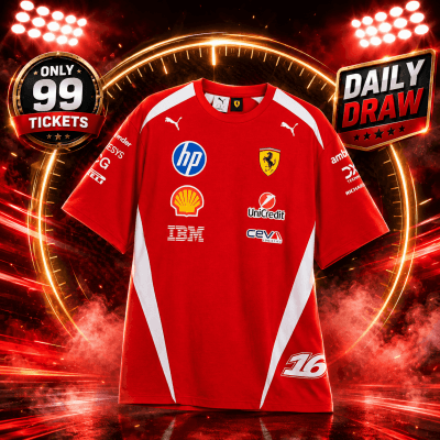 £1.95: Scuderia Ferrari Replica Charles Leclerc Driver T-Shirt