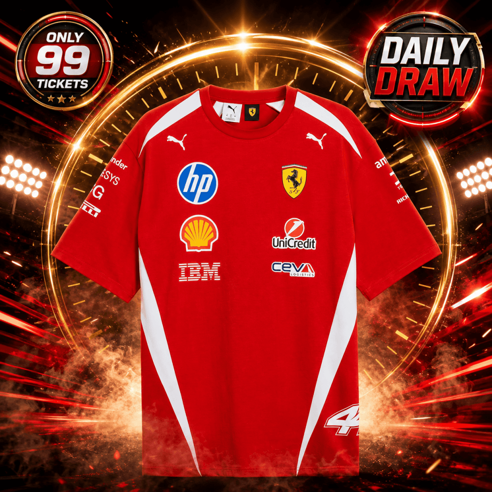 £1.95: Scuderia Ferrari Replica Lewis Hamilton Driver T-Shirt
