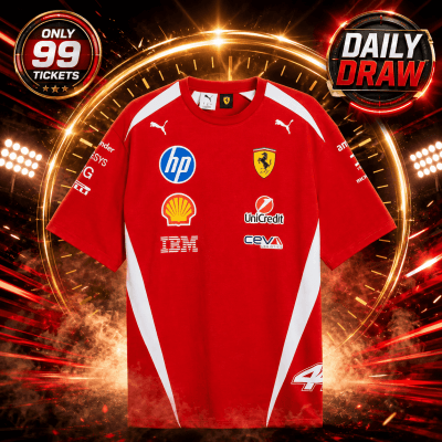 £1.95: Scuderia Ferrari Replica Lewis Hamilton Driver T-Shirt